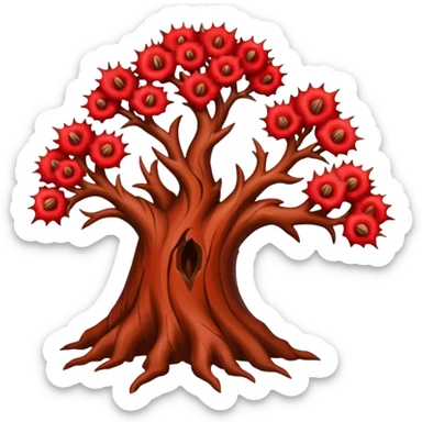 red thorn tree sticker