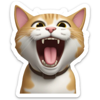 un gato sacando la lengua sticker