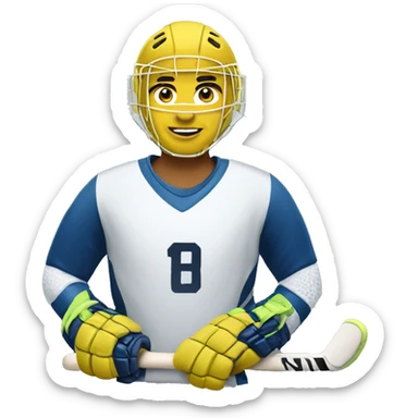 Field hockey goalkeeper sticker