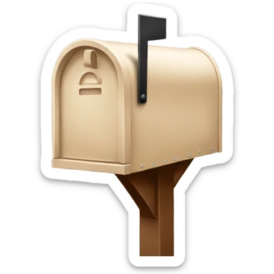 beige mailbox sticker