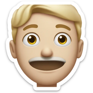 flushed face sticker