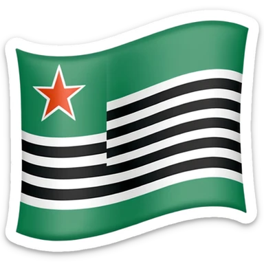 Make the flag of the Ural Republic, white, green, black sticker