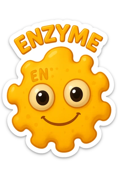 emoji con enzima umano con occhi 3d sticker