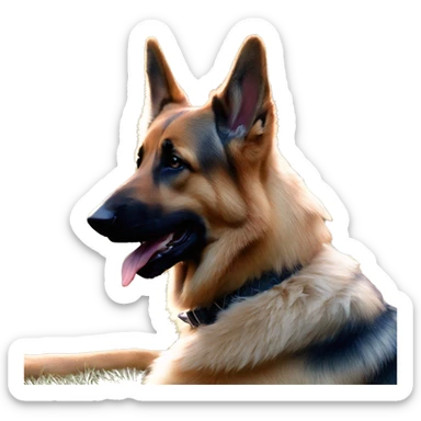 Happy Birthday Nature Queen GSD sticker