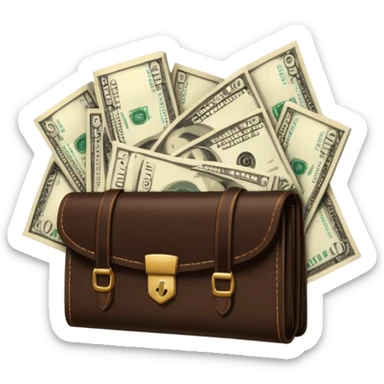 деньги в портфеле sticker