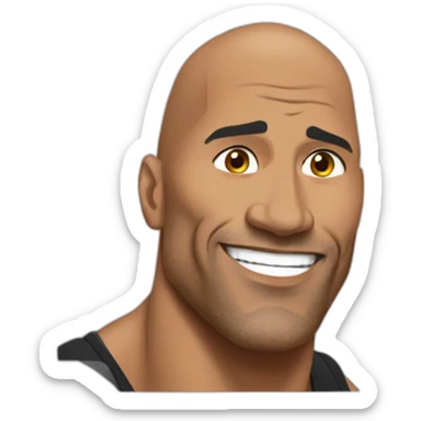 The rock qui lève son sourcile sticker