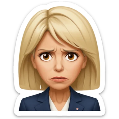 Brigitte macron angry sticker