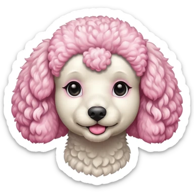 Perro poddle sticker