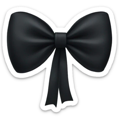 Black bow sticker