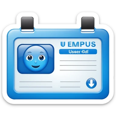 user id card sticker