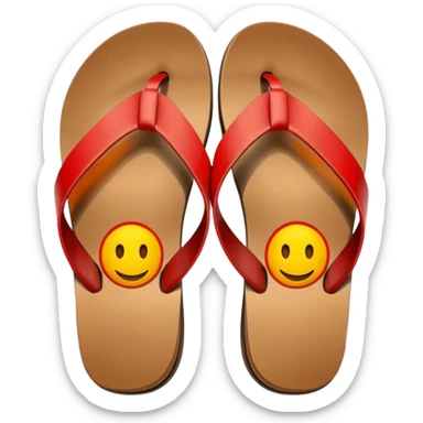 flipflops on car pedals sticker