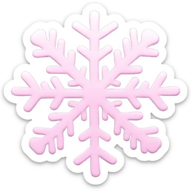 pastel pink snowflake  sticker