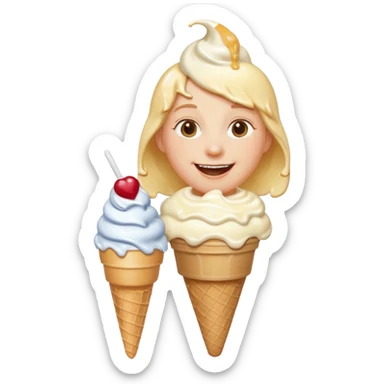 A person getting a ice cream Infinite happiness sticker