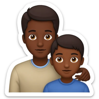 two dark skinned friends sticker