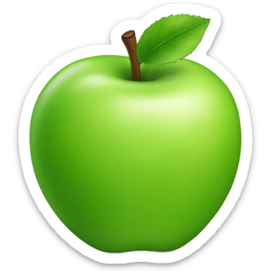 Green apple sticker