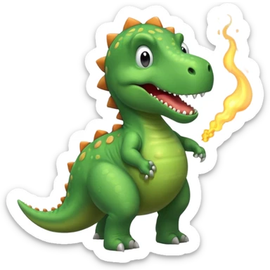 Dinosaur farting from his butt sticker