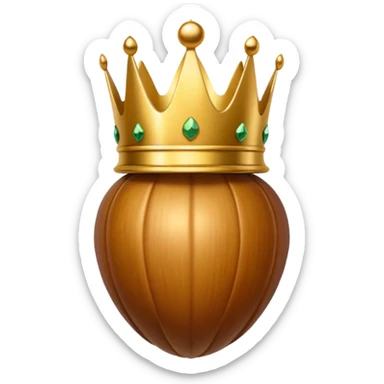 Acorn with crown  sticker