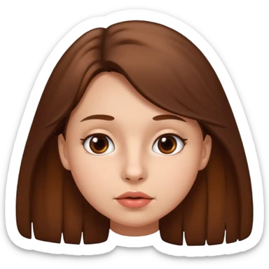 Adolescente mujer, piel clara, lunar arriba de la boca sticker