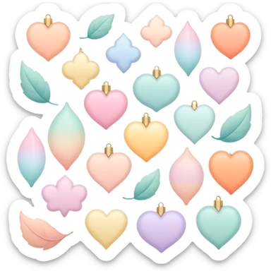  ethereal Romantic warm-colored pastel lush decorations sticker