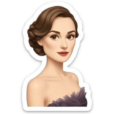 Keira Knightley In an evening dress sticker