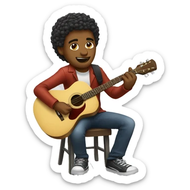 Same guy as before just playing guitar sticker