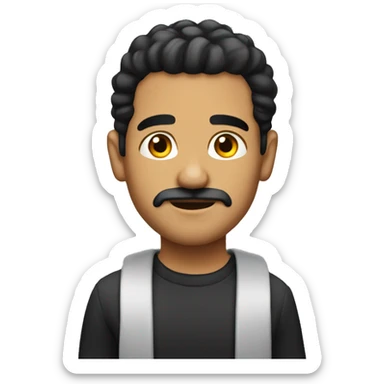 Cholo with no hat but small mustache and thin beard but young sticker