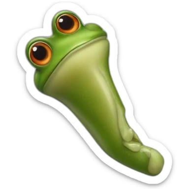 Frog leg sticker