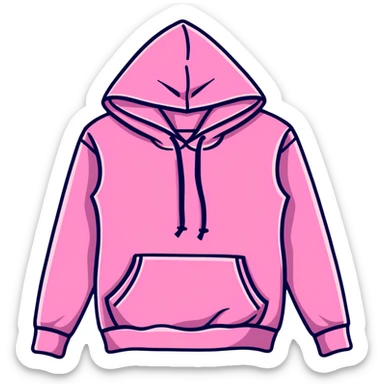 Pink hoodie with Victoria's Secret PINK logo sticker