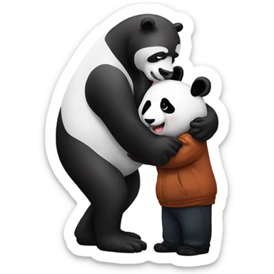 Drake kissing a panda sticker