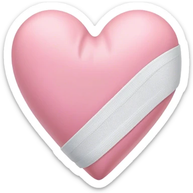 Pink heart with bandage  sticker