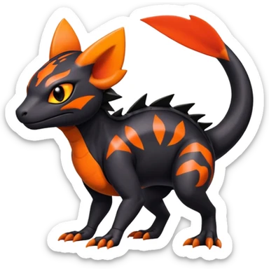 Salandit-Noibat-Litten-Hybrid (Full body) sticker