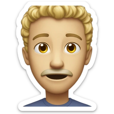 doubting face sticker