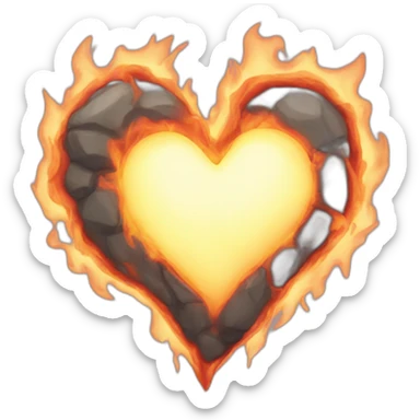 heart fire sticker