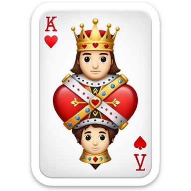 king of hearts card sticker