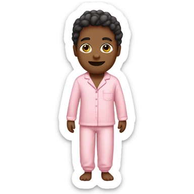 pink person in pink pajamas sticker