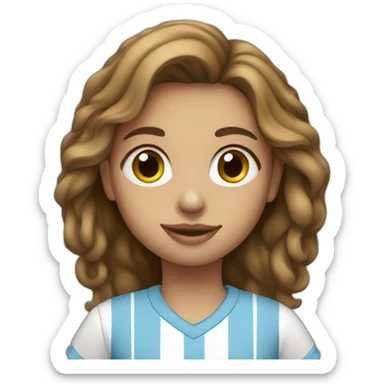 a girl wearing argentina t-shirt sticker