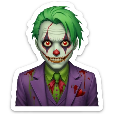 zombie joker  sticker