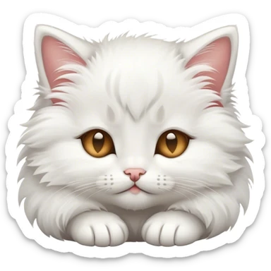 little kitten who is sleepy sticker