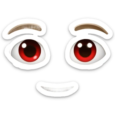 Face with red eyes sticker