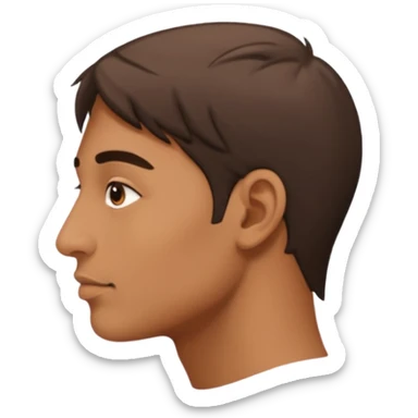  aquiline nose, side view sticker