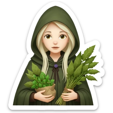 Herbal witch sticker