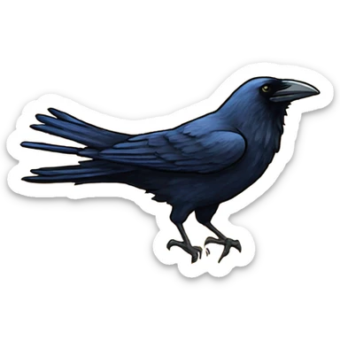 Crows in a wheat field in the style of Van Gogh sticker