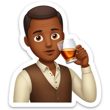 Guy drinking Hennessy and sluring his words sticker