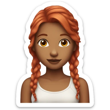 girl with beautiful red hair sticker