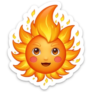 A mini heat blast from ben 10 but a cute one sticker