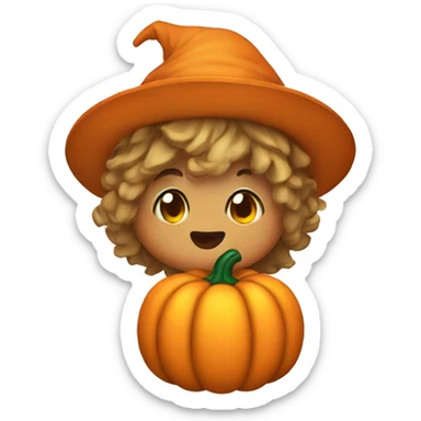 cute fall pumpkin  sticker