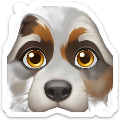 Berger australien brown tricolore blue eyes sticker