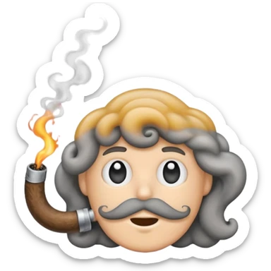 smoke coming out of a blunt sticker