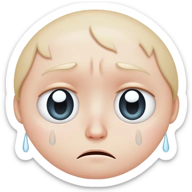 sad face with tear sticker