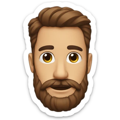 Pelado barba y anteojos sticker